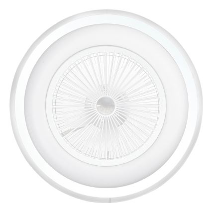 LED Prigušiva stropna svjetiljka s ventilatorom ZONDA LED/48W/230V 3000-6000K bijela + daljinski upravljač