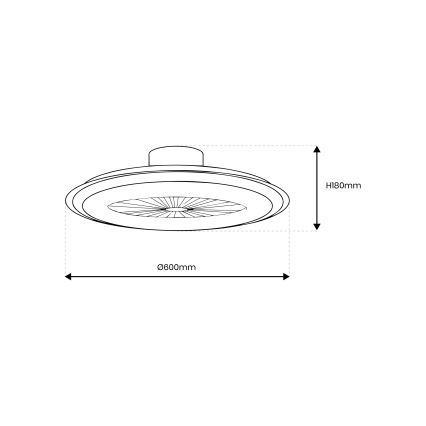 LED Prigušiva stropna svjetiljka s ventilatorom ZONDA LED/48W/230V 3000-6000K bijela + daljinski upravljač