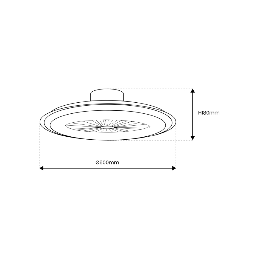 LED Prigušiva stropna svjetiljka s ventilatorom ZONDA LED/48W/230V 3000-6000K bijela + daljinski upravljač