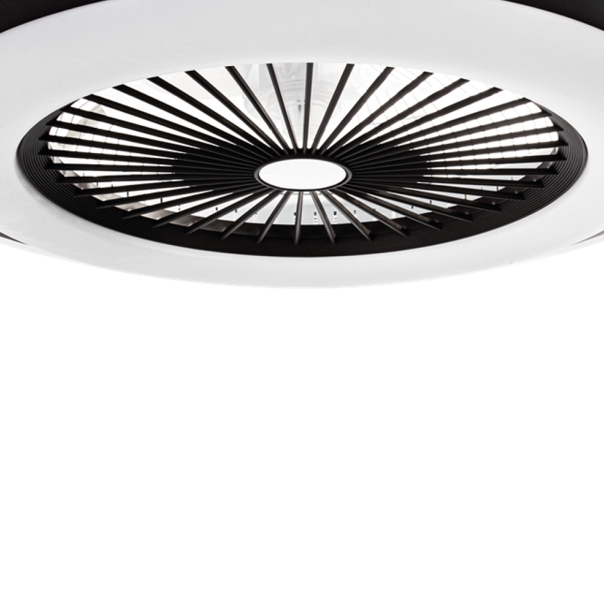 LED Prigušiva stropna svjetiljka s ventilatorom ZONDA LED/48W/230V 3000-6000K crna + daljinski upravljač