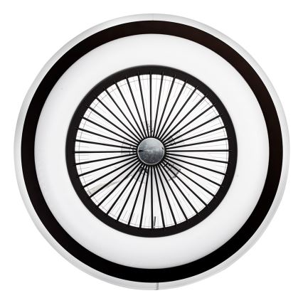 LED Prigušiva stropna svjetiljka s ventilatorom ZONDA LED/48W/230V 3000-6000K crna + daljinski upravljač