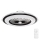 LED Prigušiva stropna svjetiljka s ventilatorom ZONDA LED/65W/230V 3000-6500K crna + daljinski upravljač