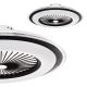 LED Prigušiva stropna svjetiljka s ventilatorom ZONDA LED/65W/230V 3000-6500K crna + daljinski upravljač
