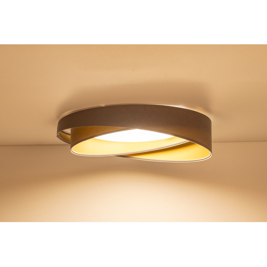 LED prigušivo stropno svjetlo SMART GALAXY MODERN LED/24W/230V 3000-6500K Ø 55 cm sivo/zlatno + daljinski upravljač