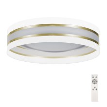 LED Prigušiva stropna svjetiljka SMART CORAL GOLD LED/24W/230V bijela/zlatna + daljinski upravljač