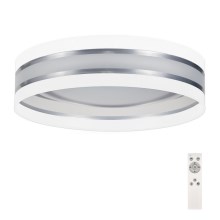 LED Prigušiva stropna svjetiljka SMART CORAL LED/24W/230V bijela/srebrna + daljinski upravljač