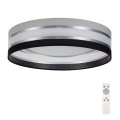 LED Prigušiva stropna svjetiljka SMART CORAL LED/24W/230V crna/siva + daljinski upravljač