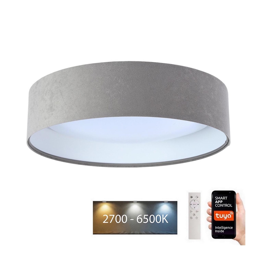 LED Prigušiva stropna svjetiljka SMART GALAXY LED/24W/230V pr. 45 cm 2700-6500K Wi-Fi Tuya siva/bijela + daljinski upravljač