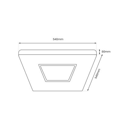 LED Prigušiva stropna svjetiljka SPARKY LED/65W/230V 3000-6000K + daljinski upravljač