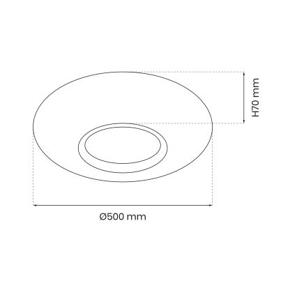 LED Prigušiva stropna svjetiljka TOKYO LED/48W/230V 3000-6000K + daljinski upravljač