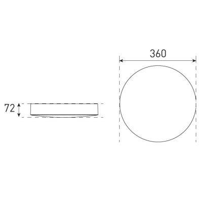 LED Prigušiva stropna svjetiljka za kupaonicu VARIO LUMO LED/13/18W/230V 3000/4000/5700K pr. 36 cm IP44 crna
