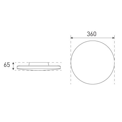 LED Prigušiva stropna svjetiljka za kupaonicu VARIO NOVA LED/13/18W/230V 3000/4000/5700K pr. 36 cm IP44 bijela