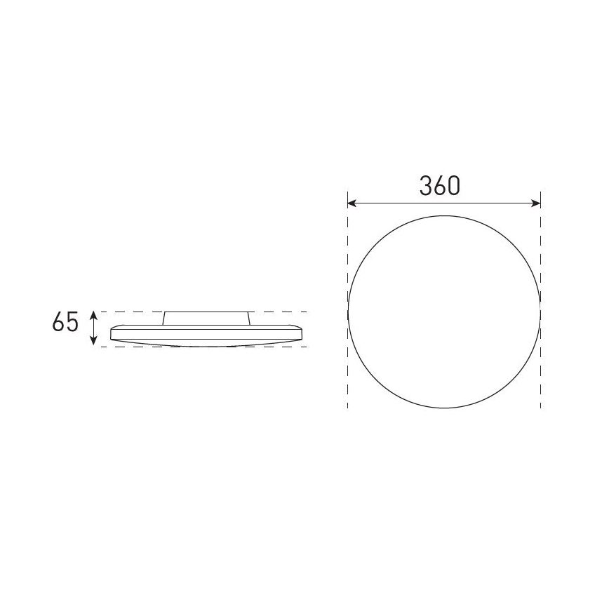 LED Prigušiva stropna svjetiljka za kupaonicu VARIO NOVA LED/13/18W/230V 3000/4000/5700K pr. 36 cm IP44 crna