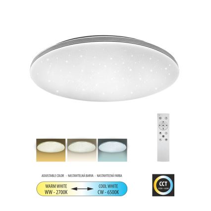 LED Prigušiva stropna svjetiljka VENTA LED/36W/230V 2700-6500K pr. 48 cm + daljinski upravljač