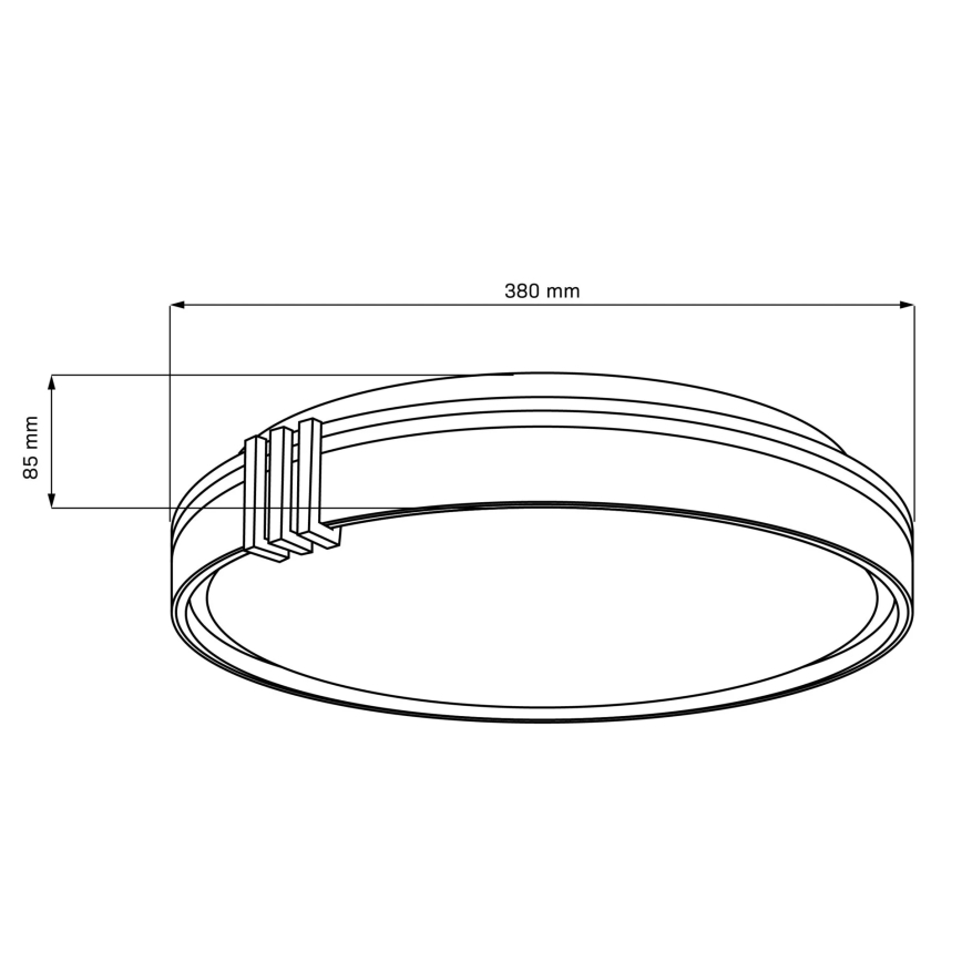 LED Prigušiva stropna svjetiljka za kupaonicu ARLETTA LED/48W/230V pr. 38 cm 3000-6000K IP44 + daljinski upravljač