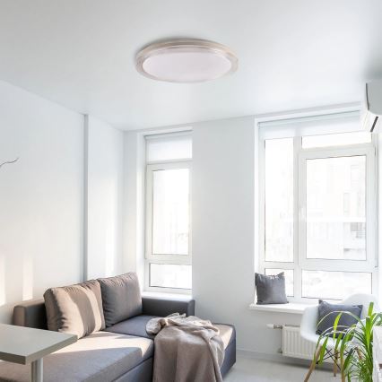 LED Prigušiva stropna svjetiljka za kupaonicu CASSANDRA LED/72W/230V pr. 49 cm 3000-6000K IP44 + daljinski upravljač
