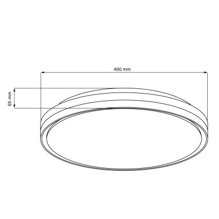 LED Prigušiva stropna svjetiljka za kupaonicu CASSANDRA LED/72W/230V pr. 49 cm 3000-6000K IP44 + daljinski upravljač