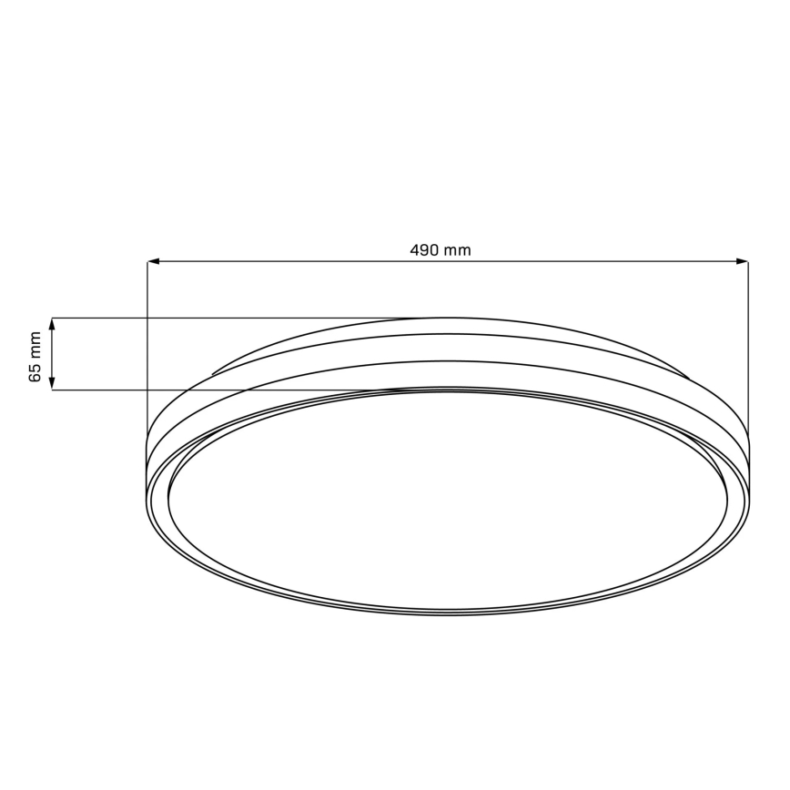 LED Prigušiva stropna svjetiljka za kupaonicu CASSANDRA LED/72W/230V pr. 49 cm 3000-6000K IP44 + daljinski upravljač