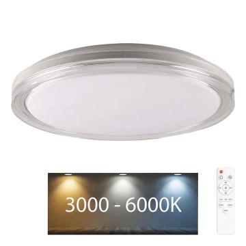 LED Prigušiva stropna svjetiljka za kupaonicu CASSANDRA LED/72W/230V pr. 49 cm 3000-6000K IP44 + daljinski upravljač