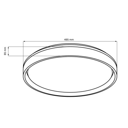 LED Prigušiva stropna svjetiljka za kupaonicu ELIZA LED/72W/230V pr. 48,5 cm 3000-6000K IP44 + daljinski upravljač