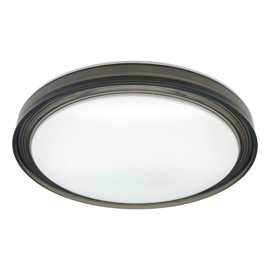 LED Prigušiva stropna svjetiljka za kupaonicu HALINA LED/48W/230V 3000-6000K pr. 38 cm IP44 crna + daljinski upravljač
