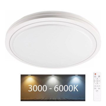 LED Prigušiva stropna svjetiljka za kupaonicu MARIAN LED/72W/230V pr. 48 cm 3000-6000K IP44 + daljinski upravljač