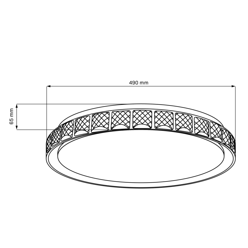 LED Prigušiva stropna svjetiljka za kupaonicu NINA LED/72W/230V pr. 49 cm 3000-6000K IP44 + daljinski upravljač