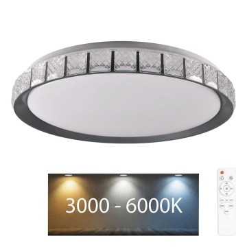 LED Prigušiva stropna svjetiljka za kupaonicu NINA LED/72W/230V pr. 49 cm 3000-6000K IP44 + daljinski upravljač