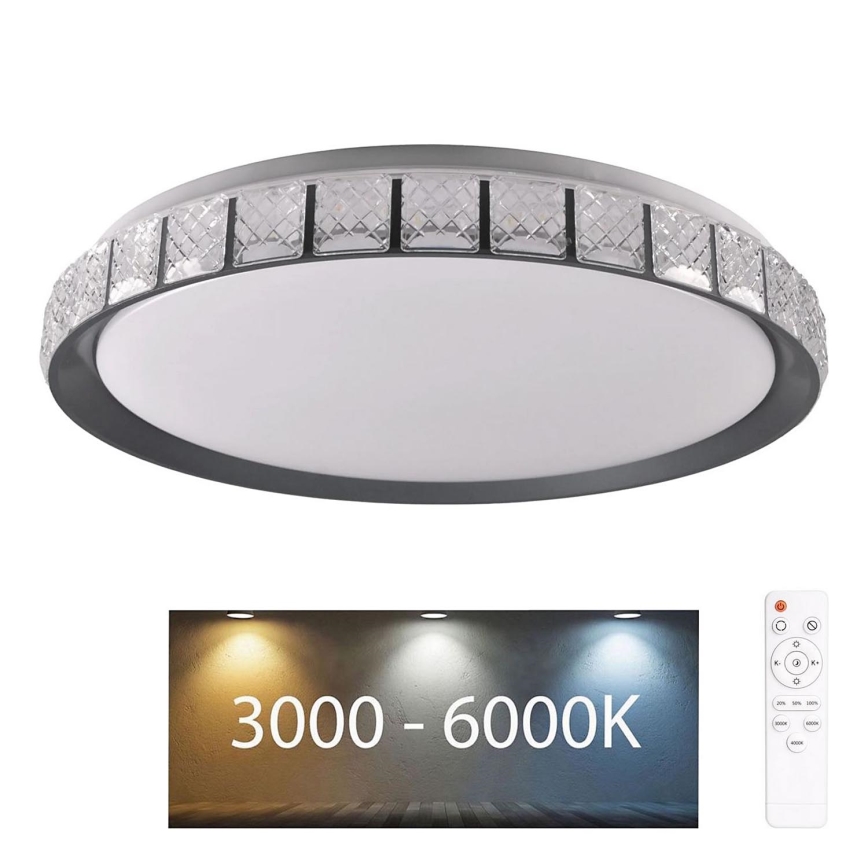 LED Prigušiva stropna svjetiljka za kupaonicu NINA LED/72W/230V pr. 49 cm 3000-6000K IP44 + daljinski upravljač