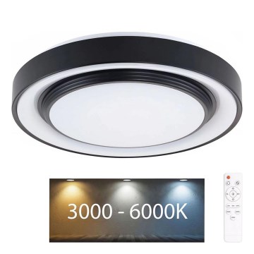 LED Prigušiva stropna svjetiljka za kupaonicu ZYGMUNT LED/72W/230V pr. 48,5 cm 3000-6000K IP44 + daljinski upravljač
