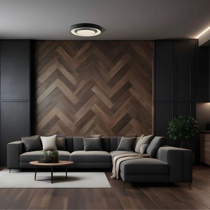 LED Prigušiva stropna svjetiljka za kupaonicu ZYGMUNT LED/48W/230V pr. 38,5 cm 3000-6000K IP44 + daljinski upravljač