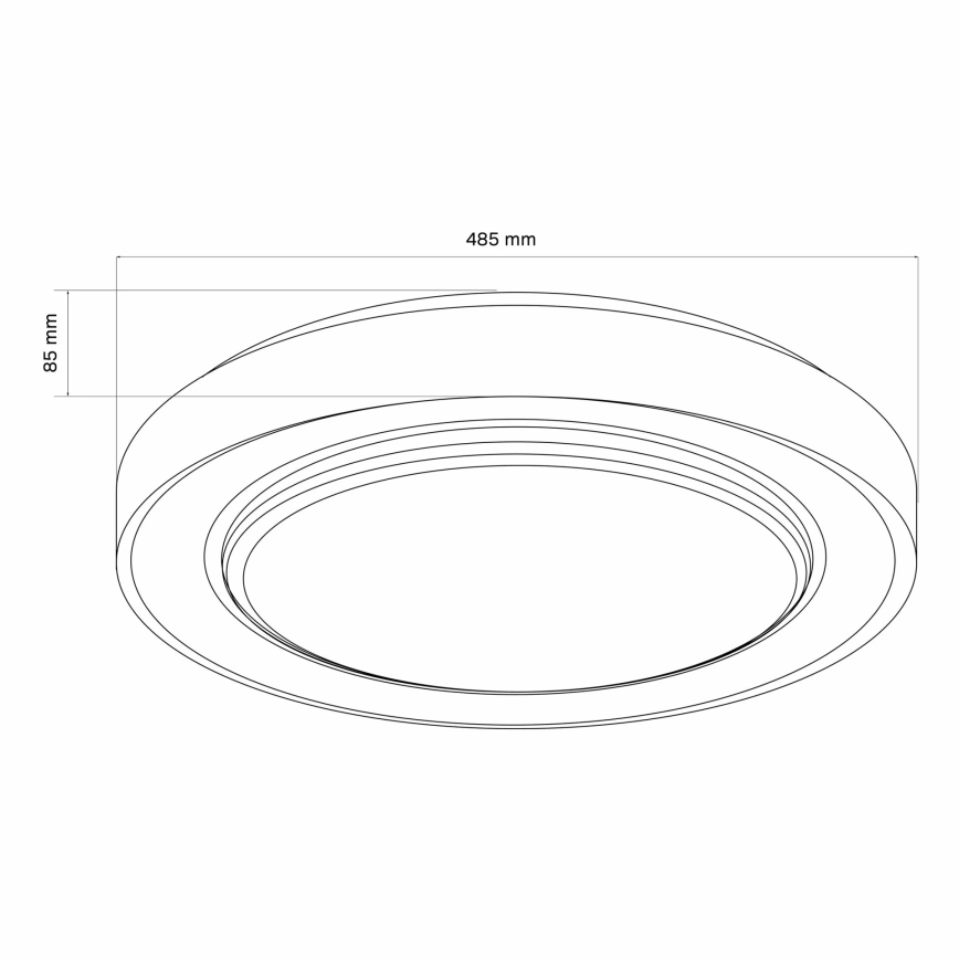 LED Prigušiva stropna svjetiljka za kupaonicu ZYGMUNT LED/72W/230V pr. 48,5 cm 3000-6000K IP44 + daljinski upravljač
