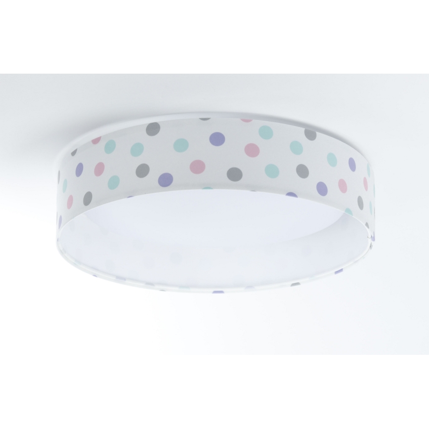 LED Prigušiva stropna svjetiljka SMART GALAXY KIDS LED/24W/230V 3000-6500K točkice šarena + daljinski upravljač