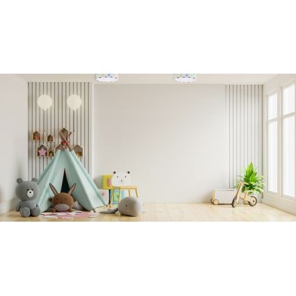 LED Prigušiva stropna svjetiljka SMART GALAXY KIDS LED/24W/230V 3000-6500K točkice šarena + daljinski upravljač