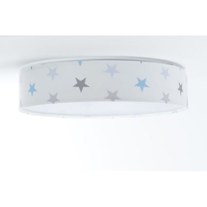 LED Prigušiva stropna svjetiljka SMART GALAXY KIDS LED/24W/230V 3000-6500K zvjezdice bijela/siva/plava + daljinski upravljač