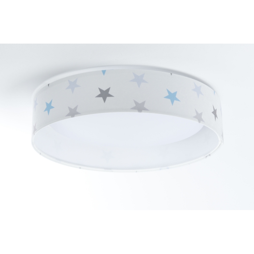 LED Prigušiva stropna svjetiljka SMART GALAXY KIDS LED/24W/230V 3000-6500K zvjezdice bijela/siva/plava + daljinski upravljač