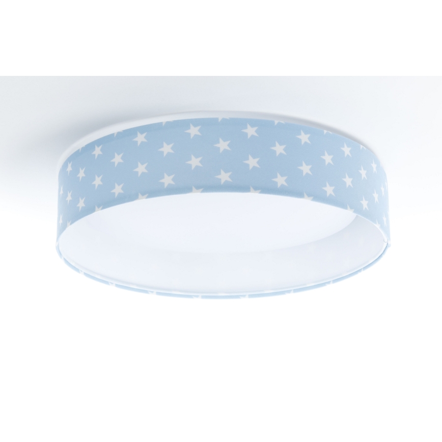 LED Prigušiva stropna svjetiljka SMART GALAXY KIDS LED/24W/230V 3000-6500K zvjezdice plava/bijela + daljinski upravljač