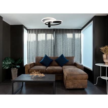 LED Prigušiva stropna svjetiljka LED/65W/230V 3000-6500K bijela/crna + daljinski upravljač