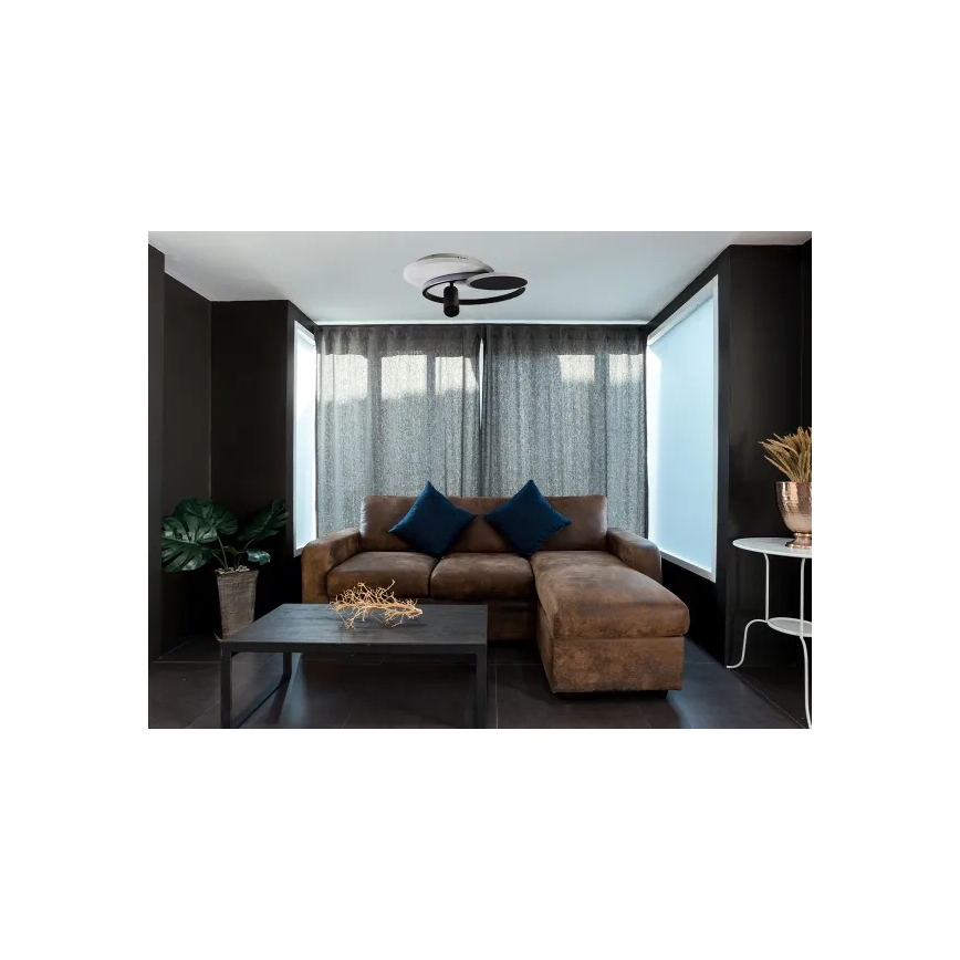 LED Prigušiva stropna svjetiljka LED/65W/230V 3000-6500K bijela/crna + daljinski upravljač