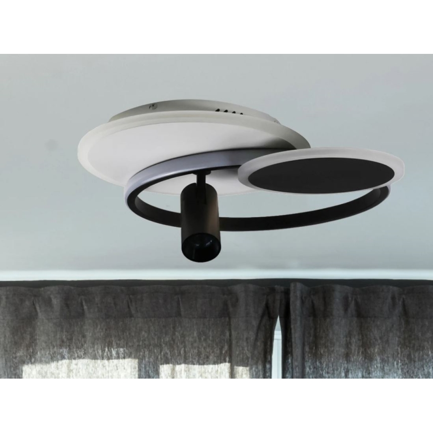 LED Prigušiva stropna svjetiljka LED/65W/230V 3000-6500K bijela/crna + daljinski upravljač