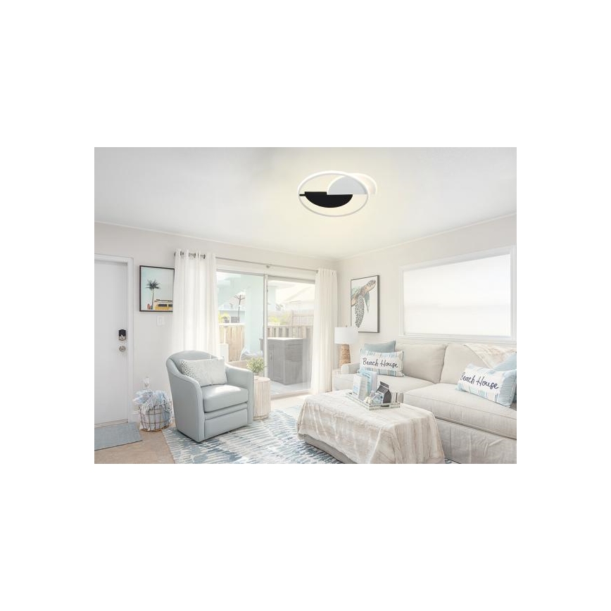 LED Prigušiva stropna svjetiljka LED/70W/230V 3000-6500K bijela/crna + daljinski upravljač