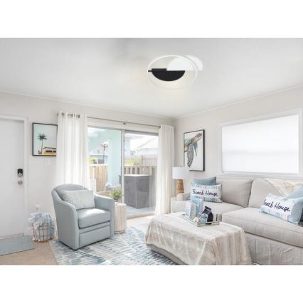 LED Prigušiva stropna svjetiljka LED/70W/230V 3000-6500K bijela/crna + daljinski upravljač