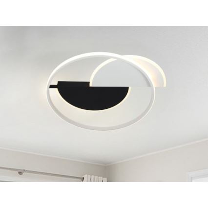 LED Prigušiva stropna svjetiljka LED/70W/230V 3000-6500K bijela/crna + daljinski upravljač