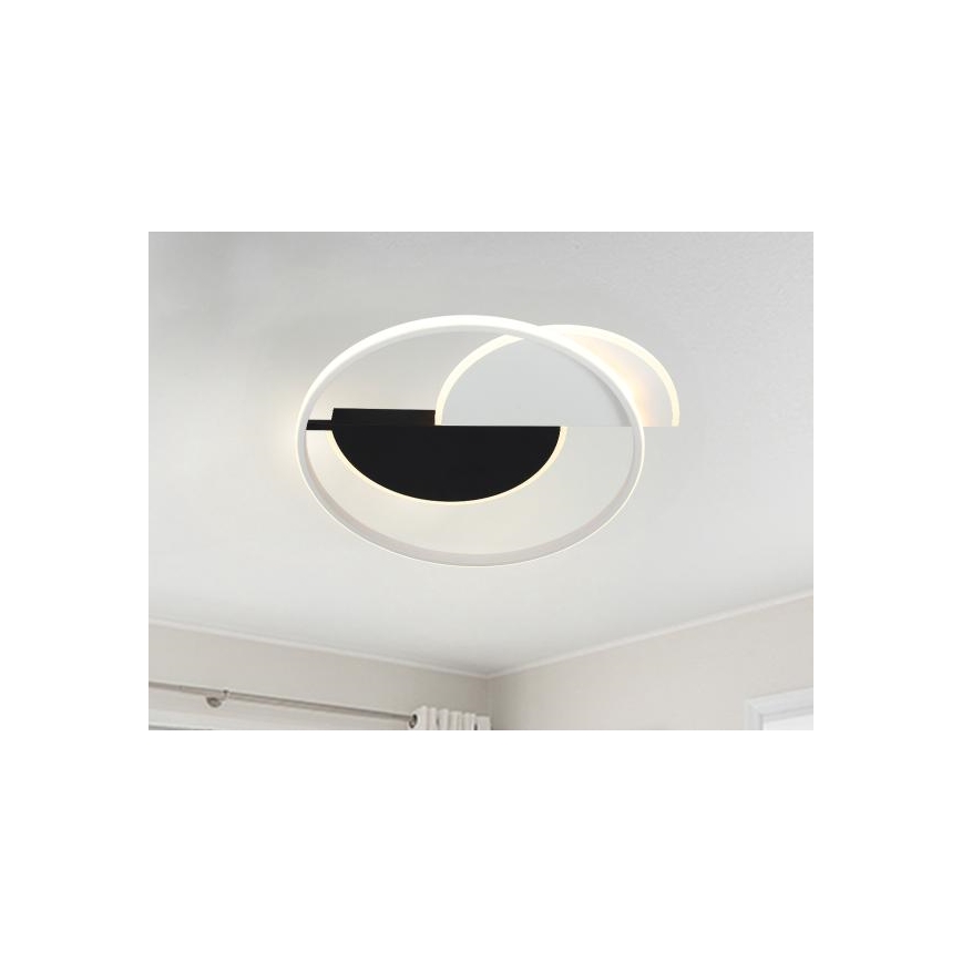 LED Prigušiva stropna svjetiljka LED/70W/230V 3000-6500K bijela/crna + daljinski upravljač