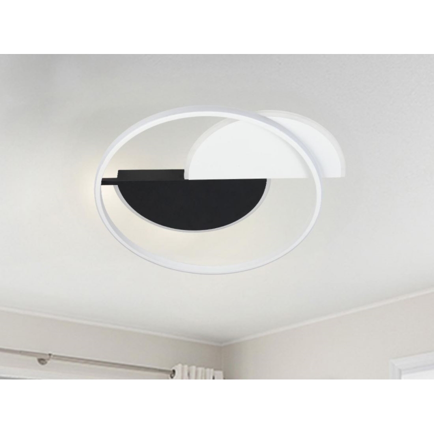 LED Prigušiva stropna svjetiljka LED/70W/230V 3000-6500K bijela/crna + daljinski upravljač