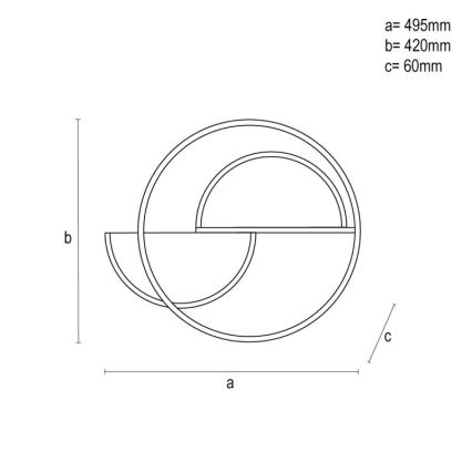 LED Prigušiva stropna svjetiljka LED/70W/230V 3000-6500K bijela/crna + daljinski upravljač