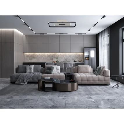 LED Prigušiva stropna svjetiljka LED/75W/230V 3000-6500K bijela/crna + daljinski upravljač