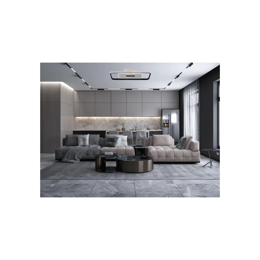 LED Prigušiva stropna svjetiljka LED/75W/230V 3000-6500K bijela/crna + daljinski upravljač