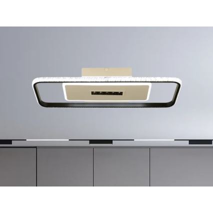 LED Prigušiva stropna svjetiljka LED/75W/230V 3000-6500K bijela/crna + daljinski upravljač