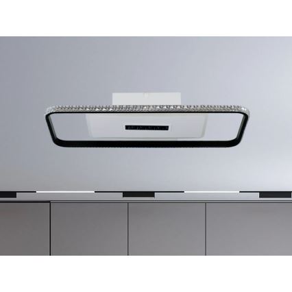 LED Prigušiva stropna svjetiljka LED/75W/230V 3000-6500K bijela/crna + daljinski upravljač